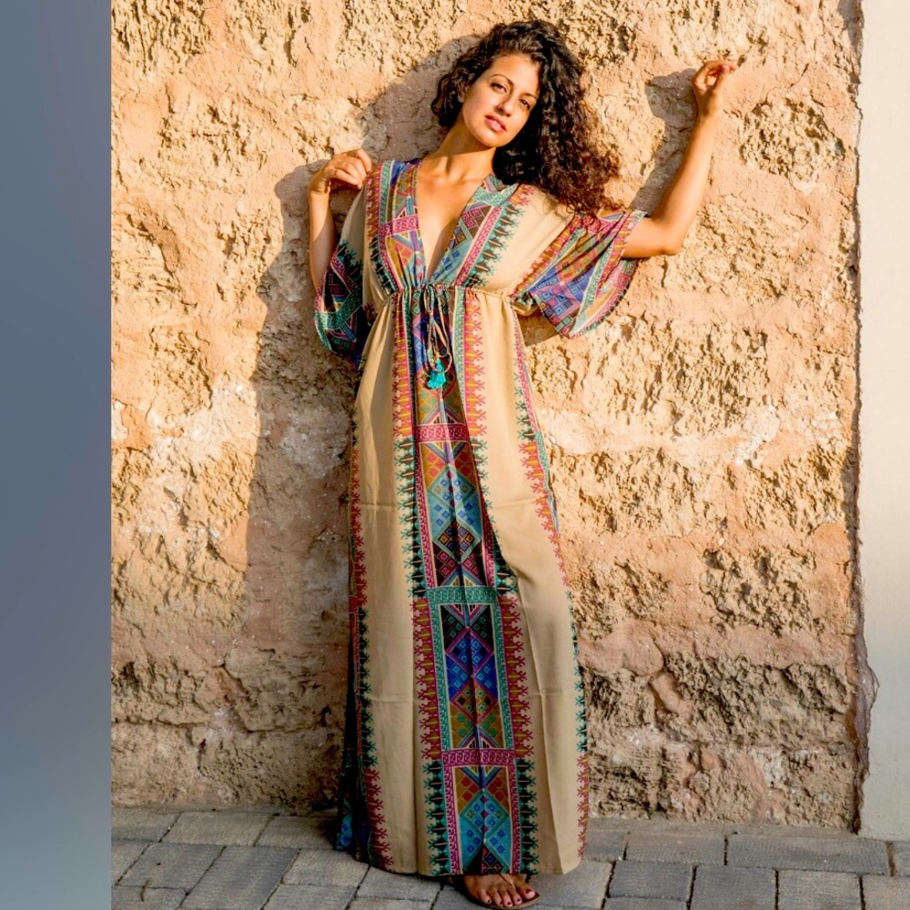 Desert Wind Boho Maxi Dress by Maayan Levy
